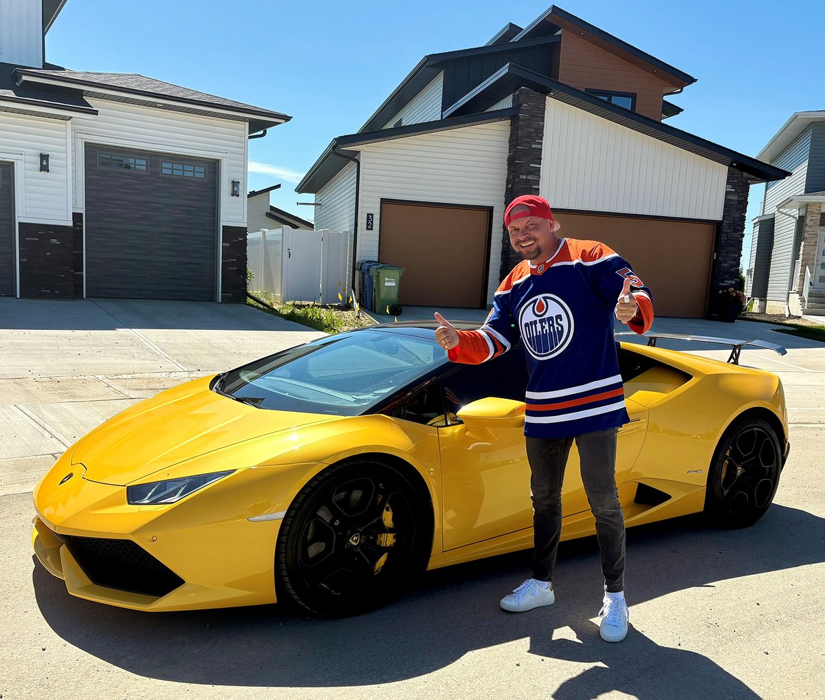 Oilers Foundation (@oil_foundation) on Twitter photo A MAN OF HIS WORD! 🤯
#Oilers Playoffs 50/50 first-round jackpot winner Kyle Thibeault said he was going to buy a yellow Lamborghini with his new-found riches & he did just that!
Get your tickets & you could be our next multi-million-dollar winner ⤵️
🎟 EdmontonOilers.com/5050tw A MAN OF HIS WORD! 🤯
#Oilers Playoffs 50/50 first-round jackpot winner Kyle Thibeault said he was going to buy a yellow Lamborghini with his new-found riches & he did just that!
Get your tickets & you could be our next multi-million-dollar winner ⤵️
🎟 EdmontonOilers.com/5050tw