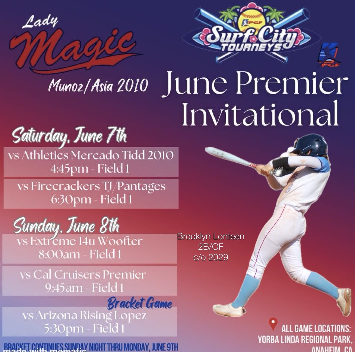 Brooklyn Lonteen 2029 (@blonteen2029) on Twitter photo Back on the dirt this weekend!🥎💪🏻#gomagic <a href="/LM_Munoz_Asia/">Lady Magic Munoz- Asia</a> <a href="/los_stuff/">Carlos Arias</a> <a href="/LegacyLegendsS1/">Legacy & Legends Softball</a> <a href="/PGFnetwork/">PGF</a> Back on the dirt this weekend!🥎💪🏻#gomagic <a href="/LM_Munoz_Asia/">Lady Magic Munoz- Asia</a> <a href="/los_stuff/">Carlos Arias</a> <a href="/LegacyLegendsS1/">Legacy & Legends Softball</a> <a href="/PGFnetwork/">PGF</a>