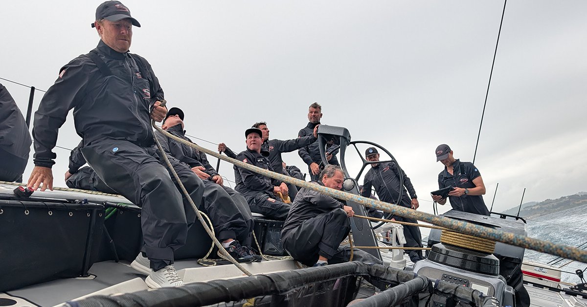 The Scallywags have made it to St Tropez, France!
After a massive effort by the shore team over the past 2 weeks to get the yacht back into shape, the crew now have a few days of training, with today being the first overcast, wet but very productive day spent out on the water.