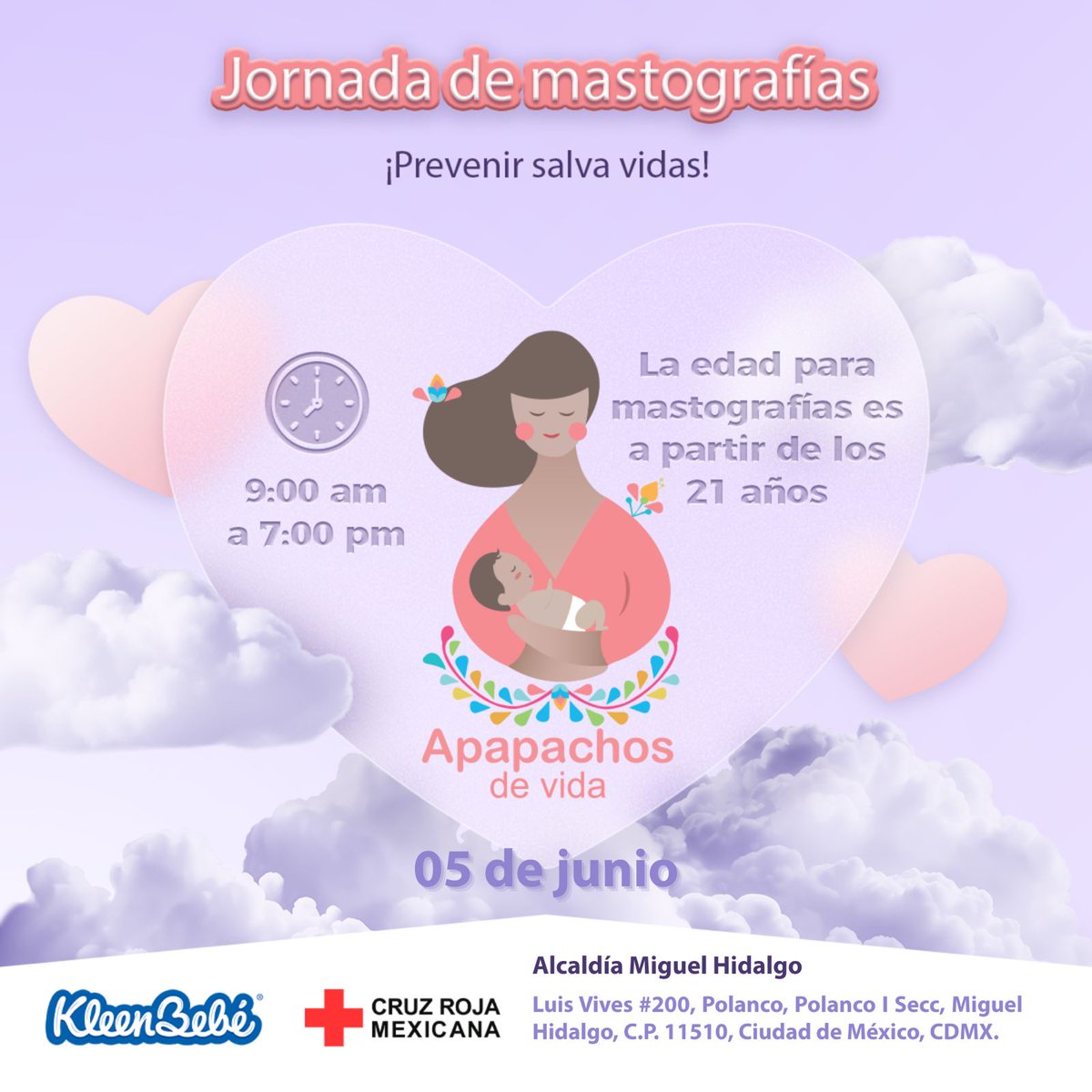 🎗️💗 Porque cuidar tu salud también es una forma de abrazarte.

👩‍⚕️ Un apapacho a tiempo puede salvar vidas.
Infórmate, acércate y comparte. 
➡️calendly.com/mastografiasin…

#CruzRojaMexicana #KleenBebé #CáncerDeMama  #MastografíaGratis
