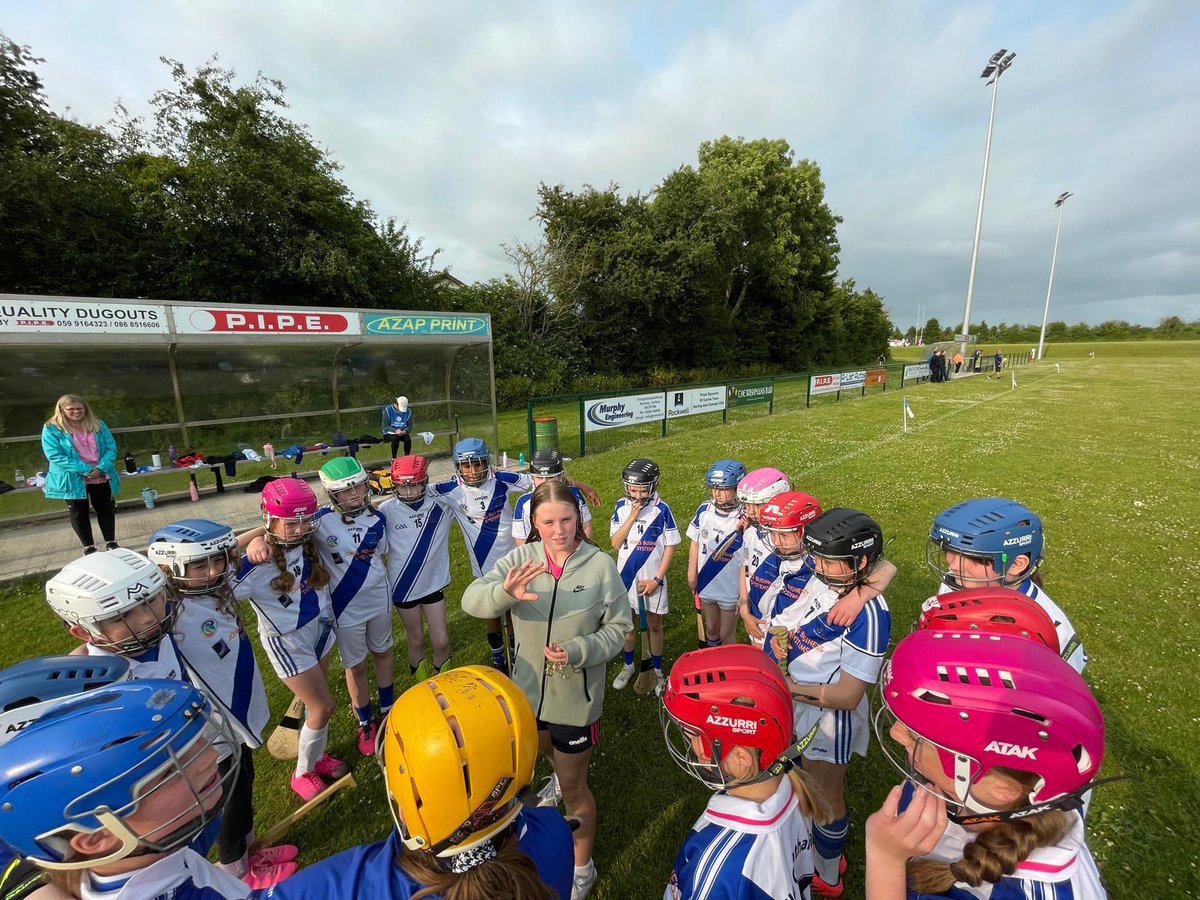 Our under 12 camógs hosted Ballinkillen last evening in their mini league fixture.
Both teams performed brilliantly and gave their all with the Blue and Gold girls emerging victorious.
Well done to both teams and their mentors.