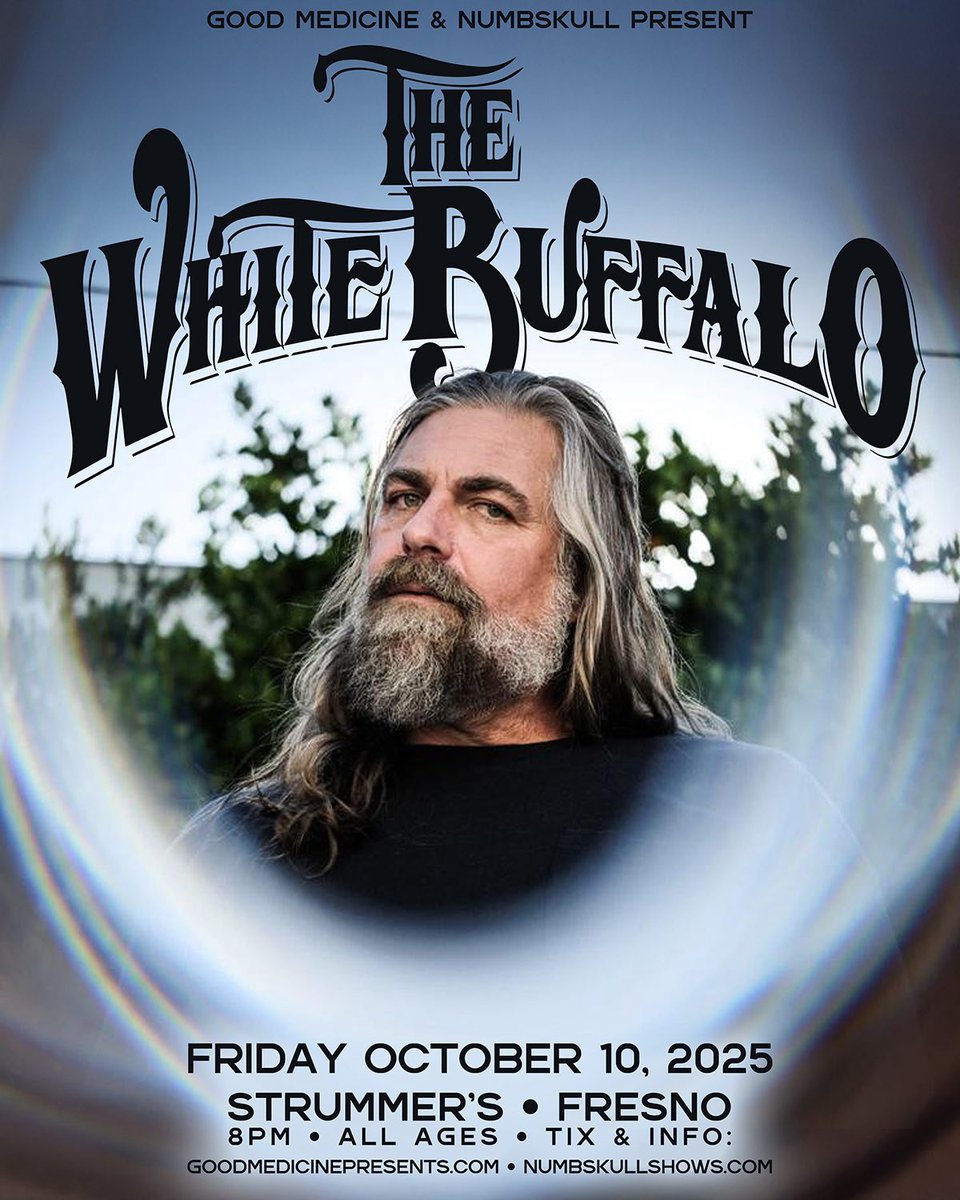 THE WHITE BUFFALO is coming Friday,  October 10! Tix <a href="/NumbskullShows/">Numbskull Shows</a>