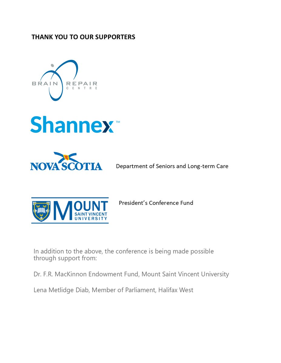 And that's a wrap! We ended with a plenary session - Current Research on Aging: Opportunities and Enablers for Shaping Knowledge, Policy and Practice. Thank you to all of the Our future is Aging participants and presenters! Special thanks to our sponsors...