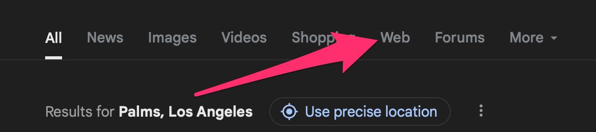Google now having a "web" tab is insane
