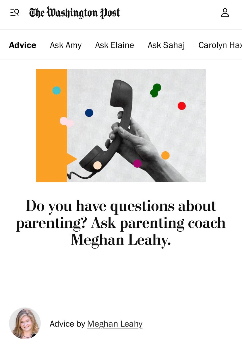 Hello caretakers!

If you have a parenting question for me, I’d love for you to send it in!

I’m accepting all sorts of parenting queries for The Washington Post, with the sweet spot being about kids under 18 years old.

Use this link and THANK YOU!

😘 

ow.ly/aVbj50W4kPJ
