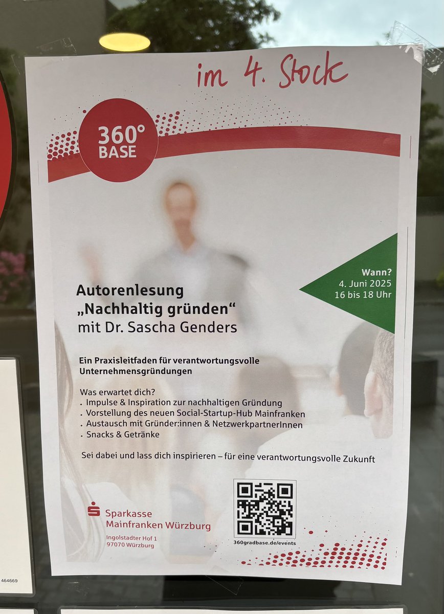 SaschaGenders's tweet image. Lesung in der 360Grad Base zum #Buch Nachhaltig #gründen. Danke für die Einladung 💪👍. Im Mittelpunkt: link.springer.com/book/10.1007/9… #sustainable #lesung
