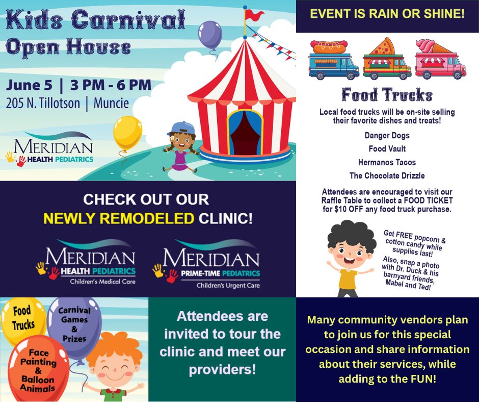 We can't wait to see everyone tomorrow at the <a href="/MeridianHealth3/">Meridian Health Services</a> Kids Carnival!