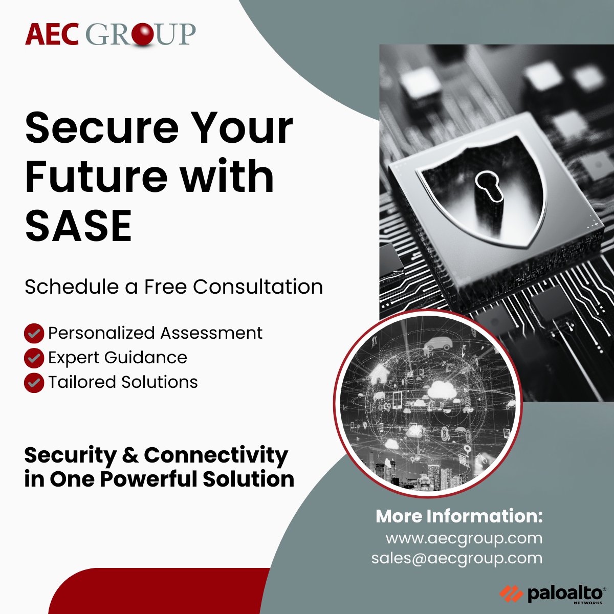 TheAECGroup's tweet image. Is your network security keeping up with your business growth? Traditional security models weren’t built for today’s digital world. That’s where SASE comes in:
- Consolidates security in the cloud
- Protects remote & hybrid workers 
- Reduces IT complexity 
#SASESolutions