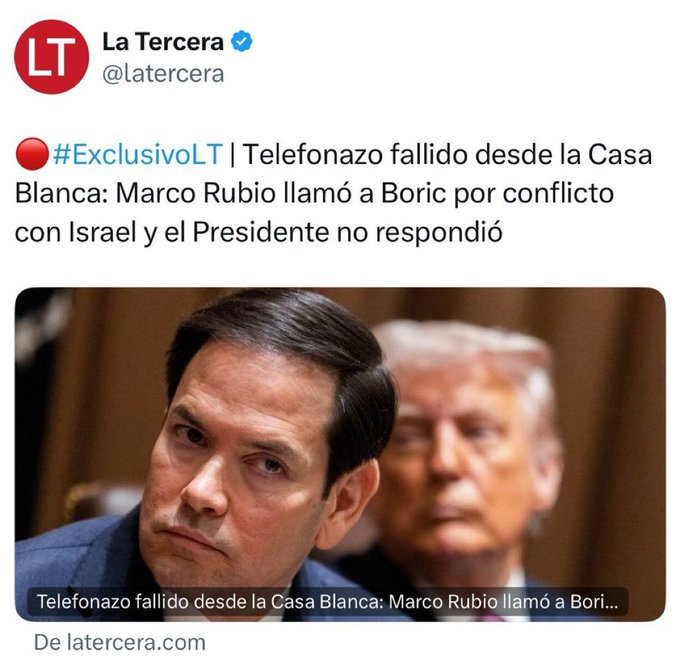 #PelotudoAlessandri
ESTE POBRE HUEVÓN LLORANDO PORQUE A MARCO RUBIO LO ATENDIÓ EL CANCILLER VAN KLAVEREN  Y NO EL PRESIDENTE
Un poquito de Dignidad CTM, podrías haber sacado algo de tu tío abuelo. Descendiente degenerado y arrastrado.