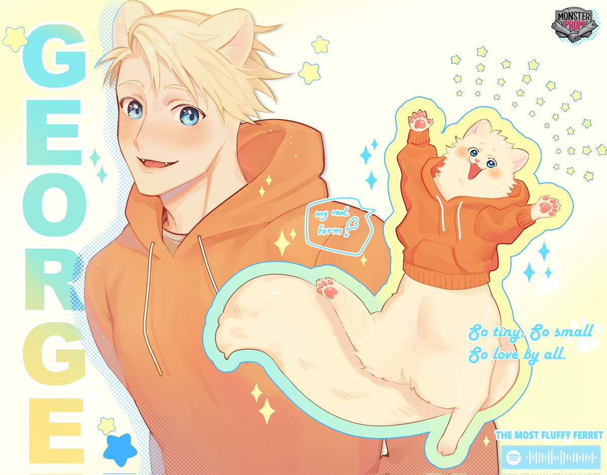 MPC_TinyGeorge's tweet image. "HI! I'm George and I love warm hugs♥︎"
" I'm on my way for you ( ๑ ˃̵ᴗ˂̵)و !!"
🌟🌟🌟🌟🌟🌟
George Olson
The Animal Beast (Ferret) | Grade 11
ร่างเฟอร์เรต 50/27 | ร่างมิมิ 189/83
Doc: shorturl.asia/ishdt
#MPC_Commu #MPCSS5
(CO/ROLE/DM OK!! 24/7 💛(˶˃ ᵕ ˂˶)
