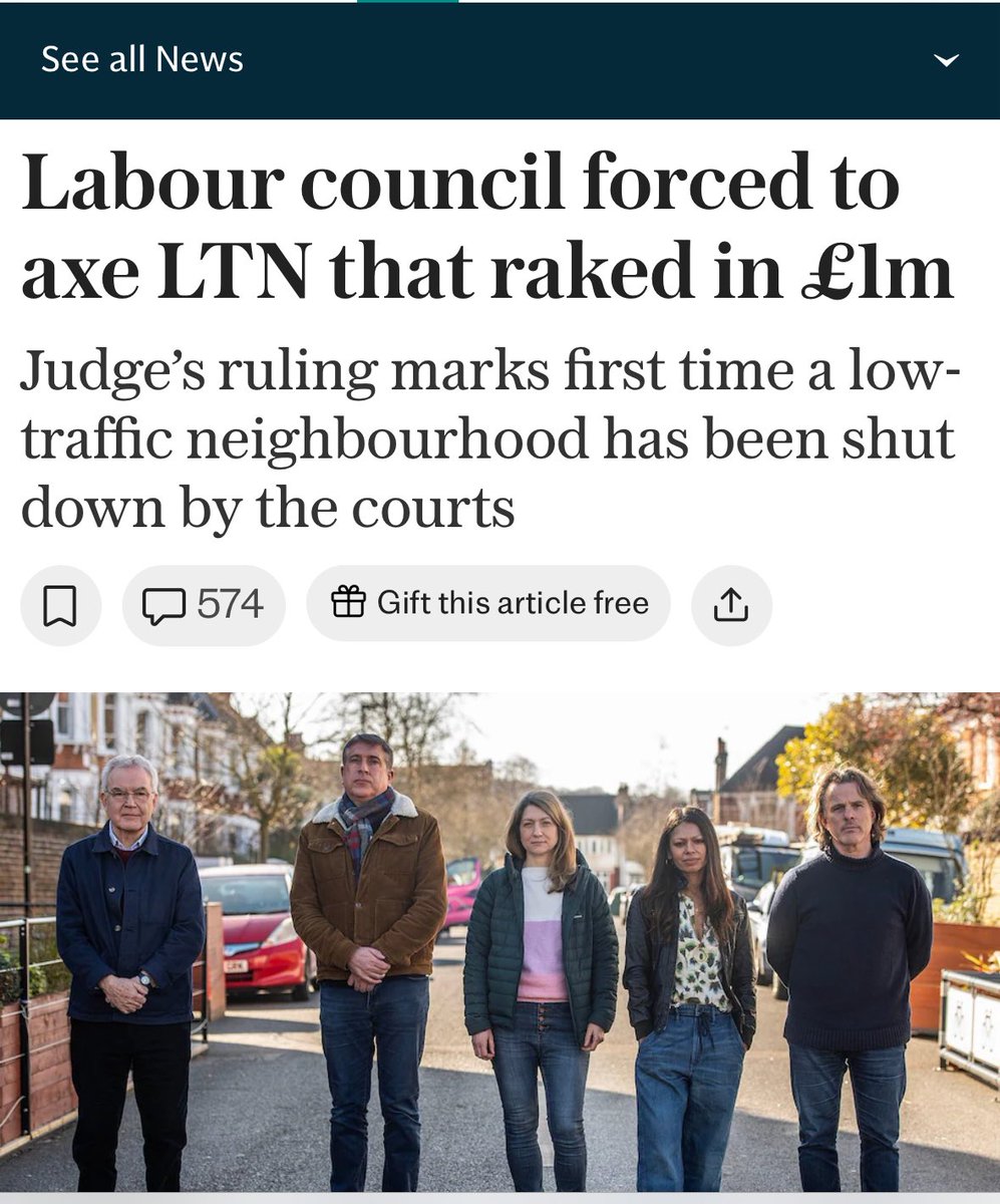 WDulwichAction's tweet image. We are delighted that the judge ruling on the outcome of the unlawful LTN is to have this quashed with immediate effect. There will be no more fines and it begs the question of what will be done with the £m+ fines already gathered. You can apply for refunds we suspect.
