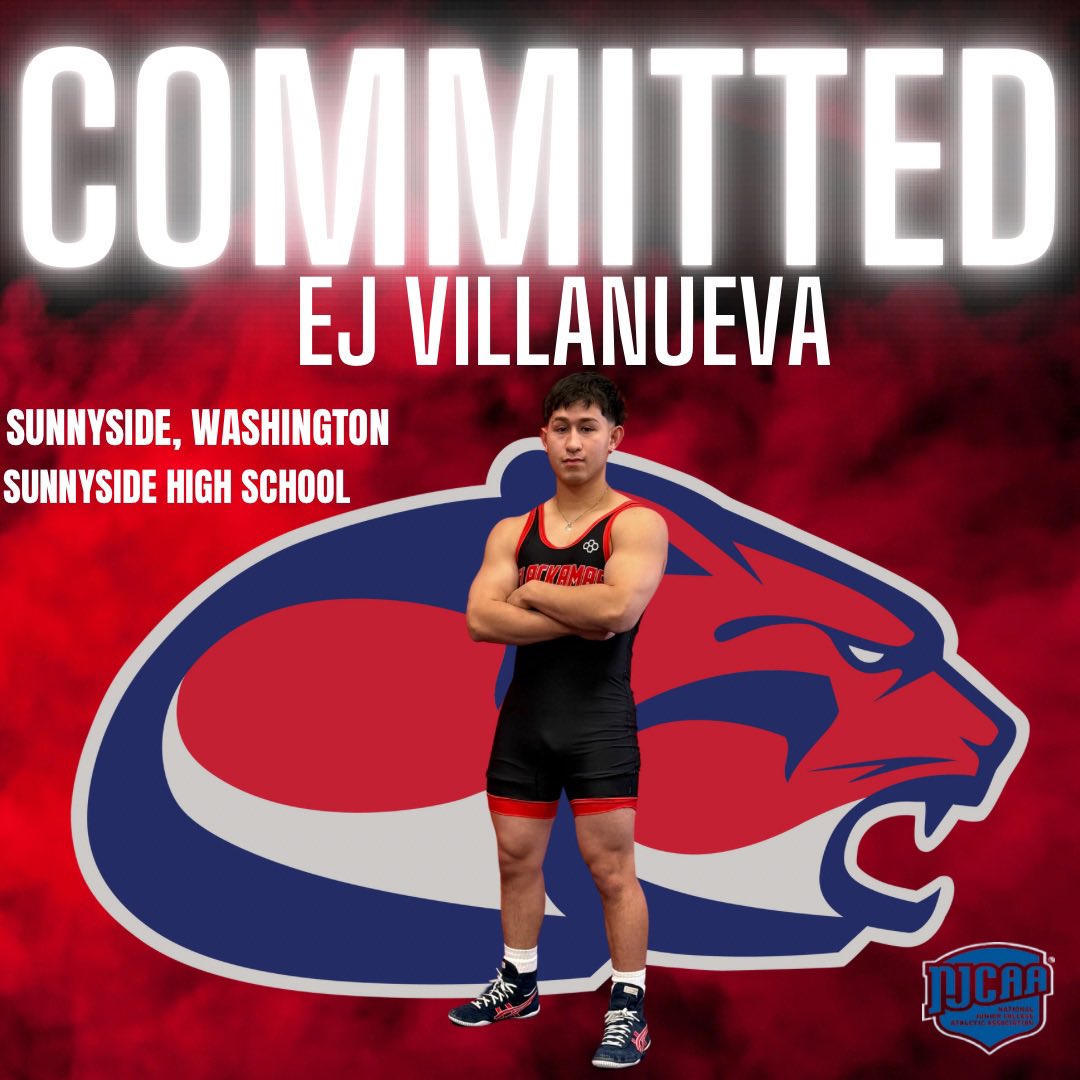 🚨 Big Commitment Alert🚨
EJ attended Sunnyside High School in Sunnyside, Washington where he was a 3x state finalist and a 2x state champion. Let’s give a warm welcome to EJ Villanueva as he joins the Clackamas Family. 
#COE #ClackU