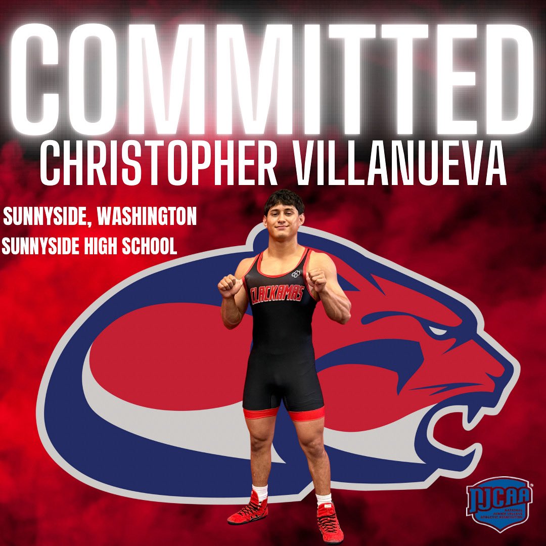 🚨 Big Commitment Alert🚨
Christopher attended Sunnyside High School in Sunnyside, Washington where he was a 4x Washington state medalist placing 2nd, 4th, 3rd, and 2nd. Let’s give a warm welcome to Christopher Villanueva as he joins the Clackamas Family. 
#COE #ClackU
