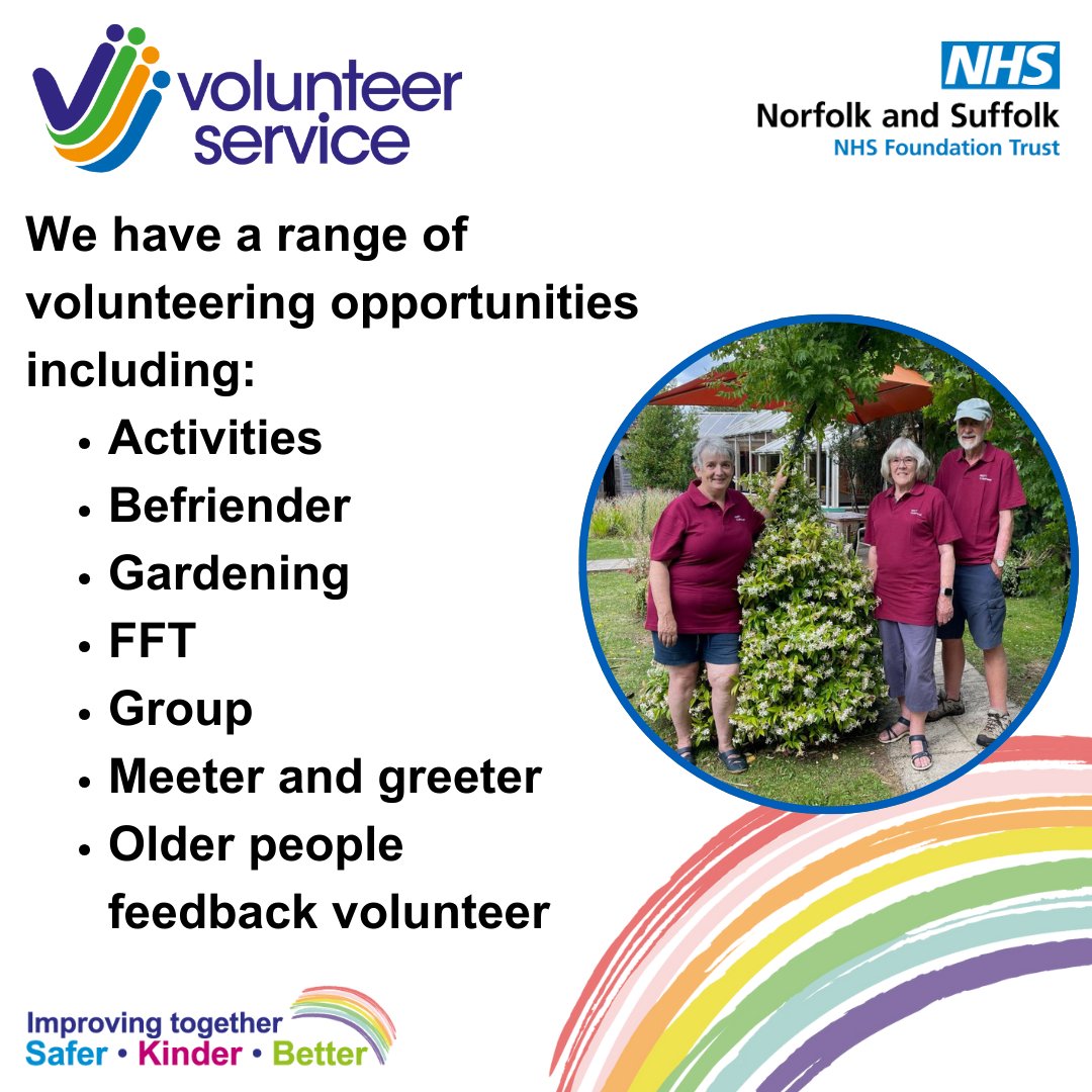 We have a wide range of exciting volunteering opportunities at NSFT to help you find the right volunteering role for you. If you're interested, head to the link in our bio to view our current opportunities.

#VolunteerWeek