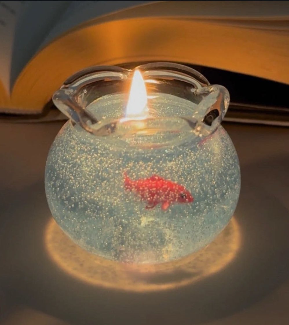 300moods's tweet image. mini fish bowl candle