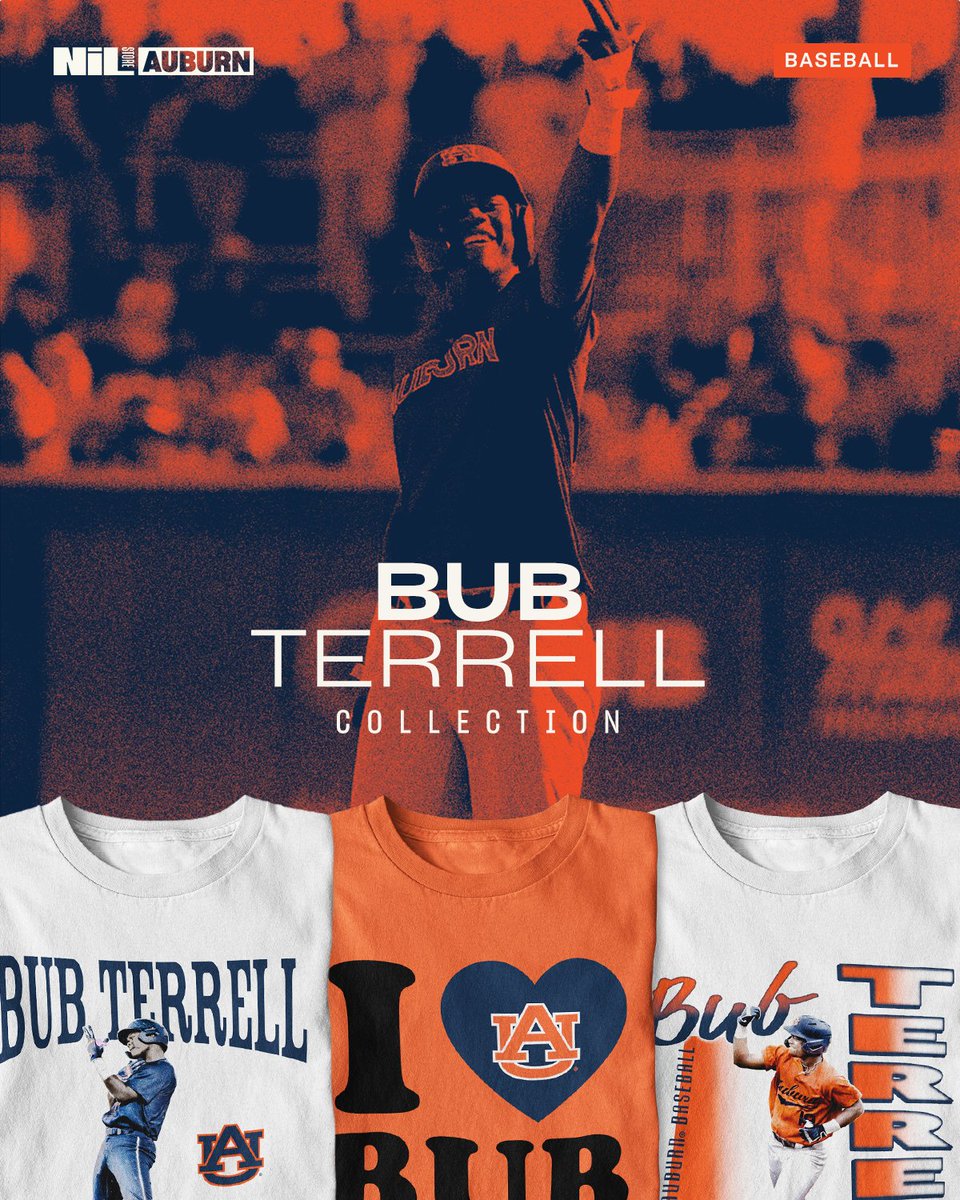 Auburn NIL Store (@auburnnilstore) on Twitter photo Regional MVP. Freshman standout. On a mission this postseason.
Shop <a href="/BubTerrell/">D'marion (BUB) Terrell</a>'s EXCLUSIVE collection! Rep Bub and support him with every purchase. ๐
โพ๏ธ
โก๏ธ nil.store/auburn/aub-bubโฆ Regional MVP. Freshman standout. On a mission this postseason.
Shop <a href="/BubTerrell/">D'marion (BUB) Terrell</a>'s EXCLUSIVE collection! Rep Bub and support him with every purchase. ๐
โพ๏ธ
โก๏ธ nil.store/auburn/aub-bubโฆ