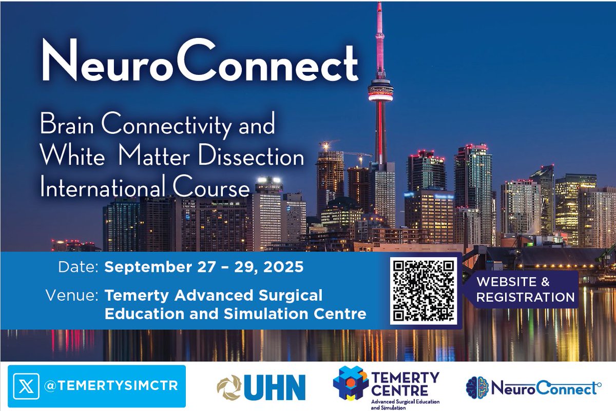 Temerty Advanced Surgical Education & Sim Centre (@temertysimctr) on Twitter photo NeuroConnect is back! We are excited to announce registration is open for the 2nd iteration of this course. Website: bit.ly/3ZNOAUE
<a href="/AristotelisKal1/">Aristotelis Kalyvas</a> <a href="/UofTNeuroSurge/">University of Toronto Neurosurgery</a> <a href="/UHN_Surgery/">UHN Sprott Department of Surgery</a> <a href="/AANSNeuro/">AANS</a> <a href="/EANSonline50/">European Association of Neurosurgical Societies</a> <a href="/CNSFNeuroLinks/">Canadian Neurological Sciences Federation</a> NeuroConnect is back! We are excited to announce registration is open for the 2nd iteration of this course. Website: bit.ly/3ZNOAUE
<a href="/AristotelisKal1/">Aristotelis Kalyvas</a> <a href="/UofTNeuroSurge/">University of Toronto Neurosurgery</a> <a href="/UHN_Surgery/">UHN Sprott Department of Surgery</a> <a href="/AANSNeuro/">AANS</a> <a href="/EANSonline50/">European Association of Neurosurgical Societies</a> <a href="/CNSFNeuroLinks/">Canadian Neurological Sciences Federation</a>
