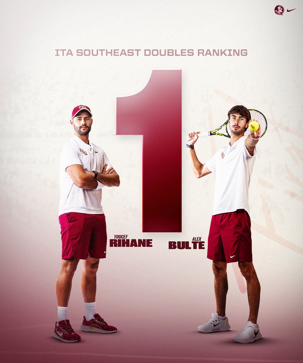 FSUMTennis's tweet image. The π
π’π§ππ₯ ITA Southeast Rankings π₯π’
The No. βοΈ Duo
#OneTribe