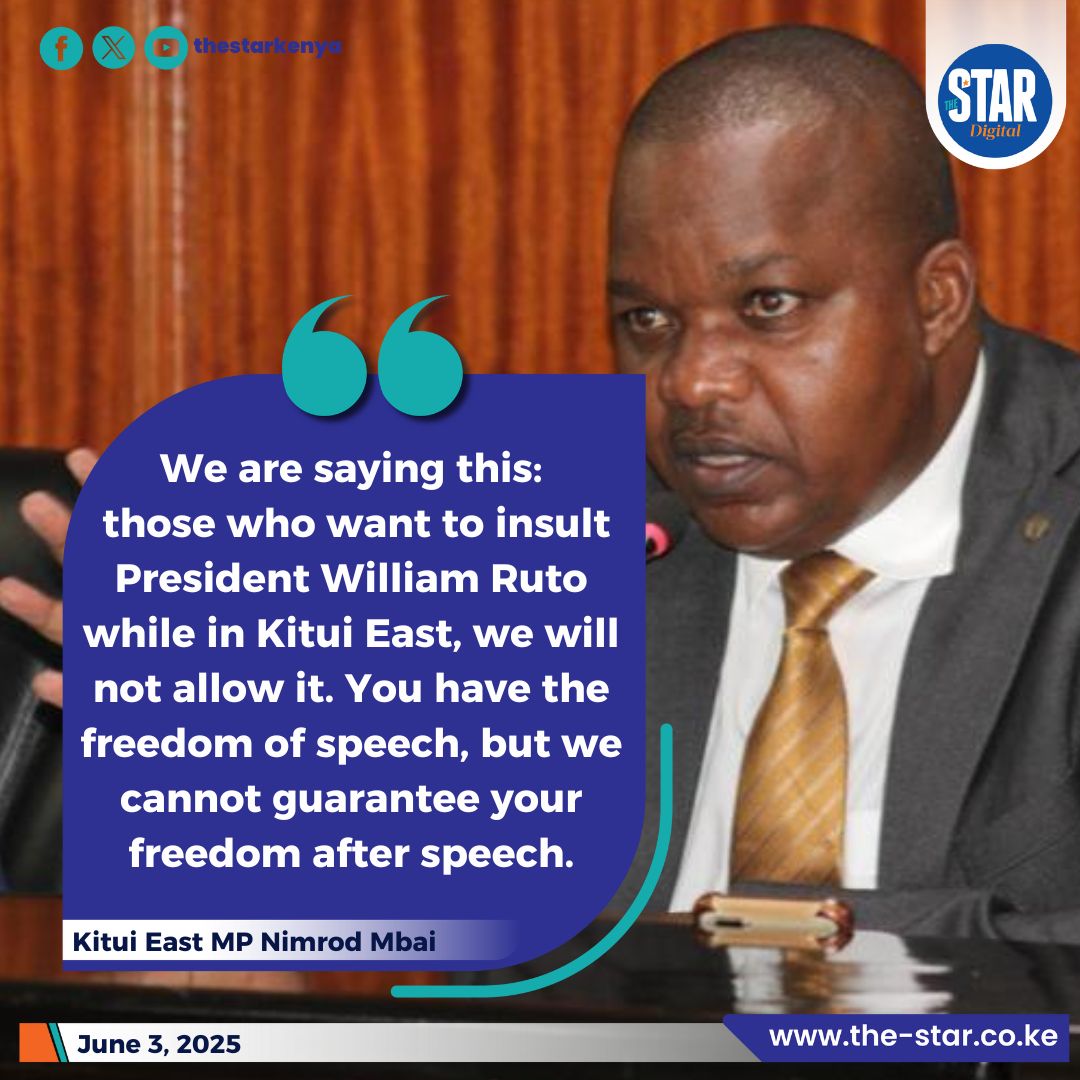 Name: Nimrod Mbai

Position: MP, Kitui East

Offence: Threatening and attacking dissenting voices through goons! Threatening our freedom of speech.

Phone No. 0732214930

Action: Salimia!