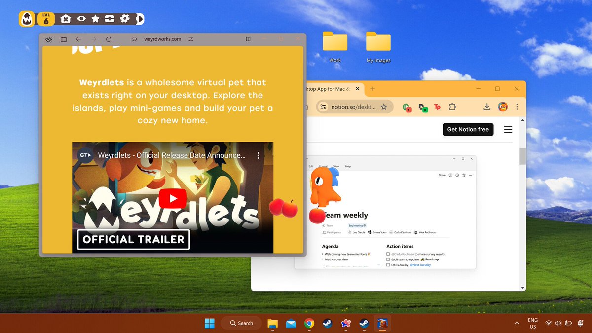 NVGOTD's tweet image. WEYRDLETS
@weyrdlets 

Virtual pet simulator, where the pets live on your desktop. Also features productivity tools to help you get through your day

[ PC, Mac / 2024 / @weyrdworks ]

weyrdworks.com/weyrdlets