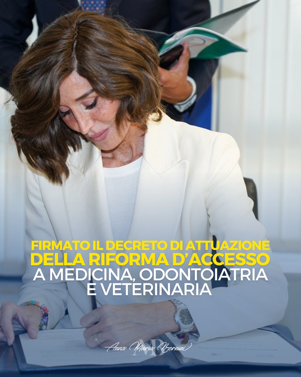 Anna Maria Bernini 🇮🇹 (@berniniam) on Twitter photo Abolizione dei test d’ingresso, superamento del numero chiuso con l’istituzione di un Semestre aperto e esami di merito. 
Sono alcune delle principali novità per l’accesso ai corsi di laurea magistrale a ciclo unico in Medicina e Chirurgia, Odontoiatria e Protesi Dentaria, Abolizione dei test d’ingresso, superamento del numero chiuso con l’istituzione di un Semestre aperto e esami di merito. 
Sono alcune delle principali novità per l’accesso ai corsi di laurea magistrale a ciclo unico in Medicina e Chirurgia, Odontoiatria e Protesi Dentaria,