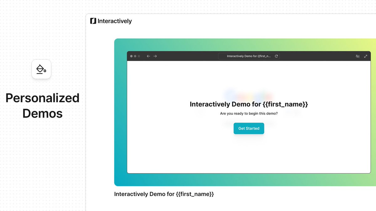 Interactivelyio's tweet image. 🖌️ Create on-brand personalized interactive demos
Maintain brand consistency by customizing demos using your brand colors, logo, fonts, and more. Customize every element of your demo to create a unique experience for every visitor.
#ai #interactivedemo #startup #saas #sales…