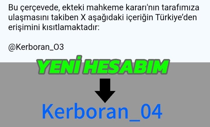 bu hesap Terörkiye de kısıtlandı.

yeni hesabım görseldekidir.