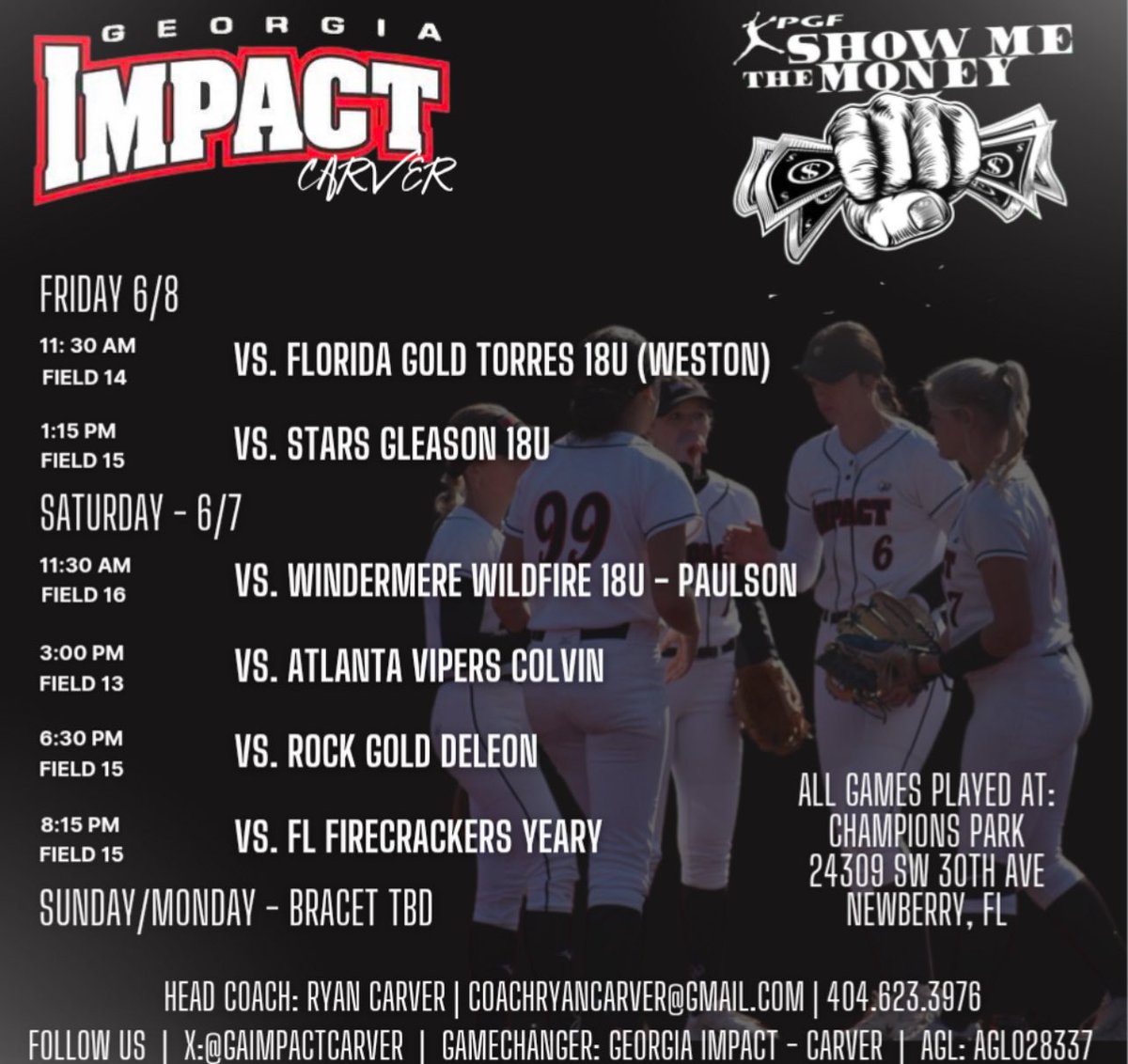 So excited to start this summer off strong with show me the money this weekend! Coaches come check us out! <a href="/GAImpactCarver/">Georgia Impact - Carver 18U</a> <a href="/PGFnetwork/">PGF</a>
