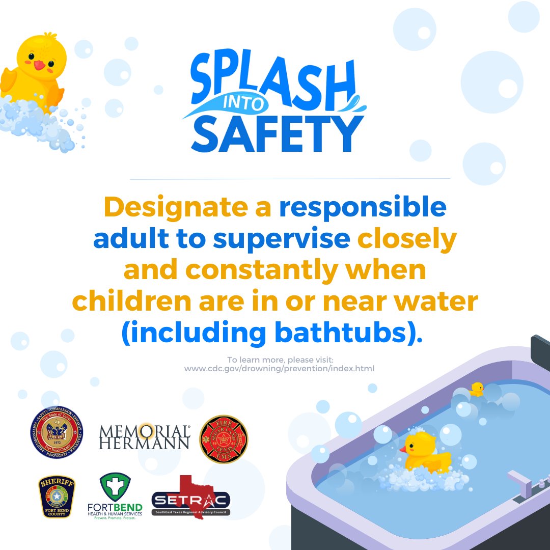 Always supervise children anywhere near water.