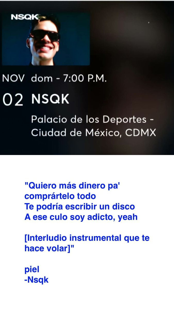 cssael's tweet image. Toco ir a ver a @nsqkk junto con Sam :D