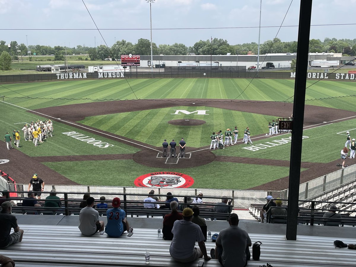 At Munson for a D1 regional semifinal doubleheader. GlenOak vs Medina in first game at 2, followed by Jackson vs Perrysburg at 5.

⁦<a href="/GlenOakBaseball/">GlenOak Baseball</a>⁩ ⁦<a href="/JHSbaseball2014/">Jackson Baseball</a>⁩ ⁦<a href="/FederalLeagueOH/">Federal League</a>⁩