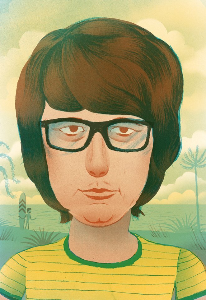 Really cool Brian Wilson portrait by Norwegian illustrator @bjornrunelie