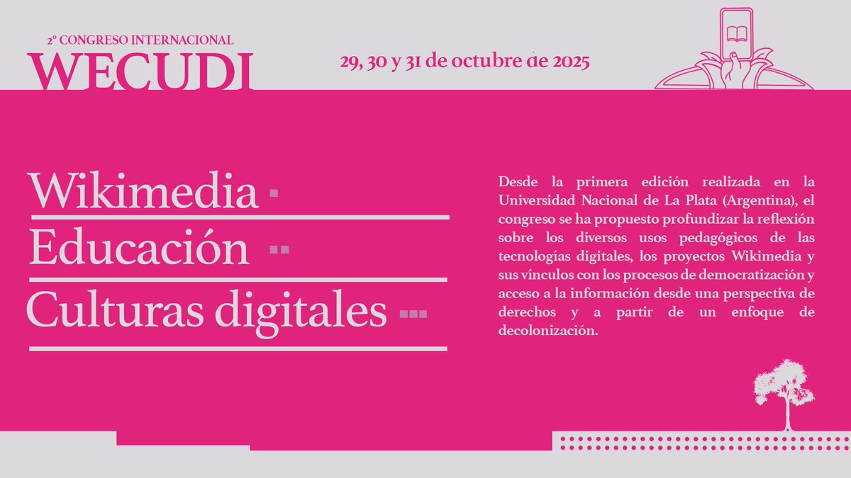 ¿Quieres ser parte de la programación de #WECUDI? 🇲🇽📖

Mándanos tu propuesta antes del 18 de julio para ser parte de este congreso. 

¡Este evento es presencial, nos vemos en CDMX!