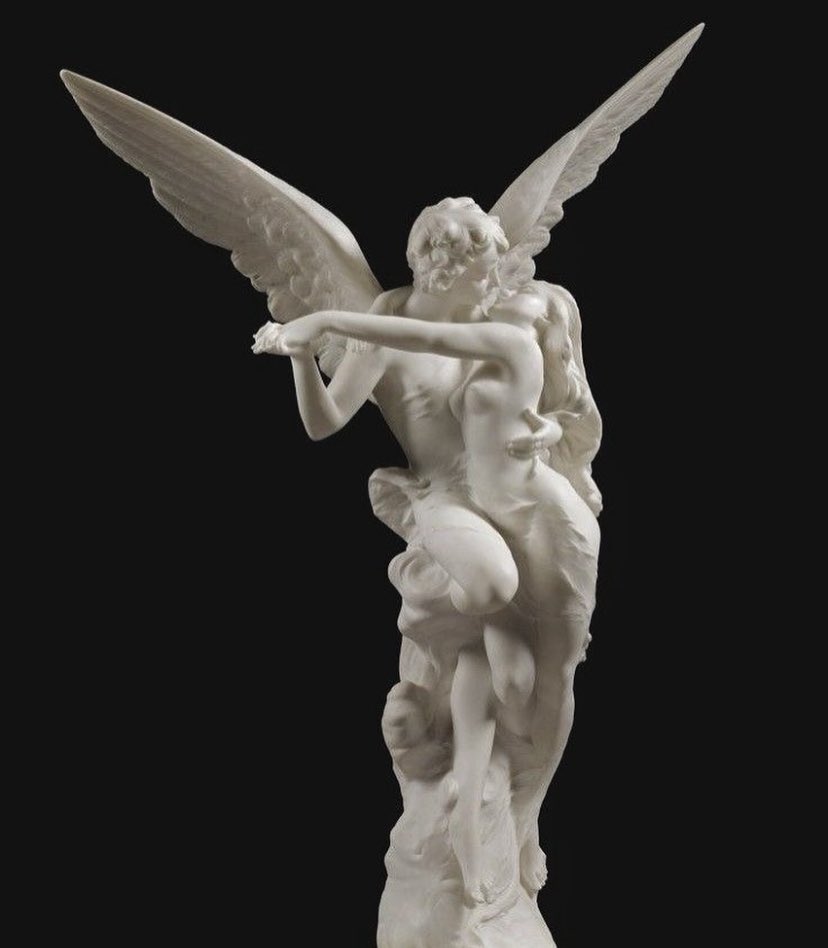 Eros Embracing Psyche, by Dante Zoi (1900)