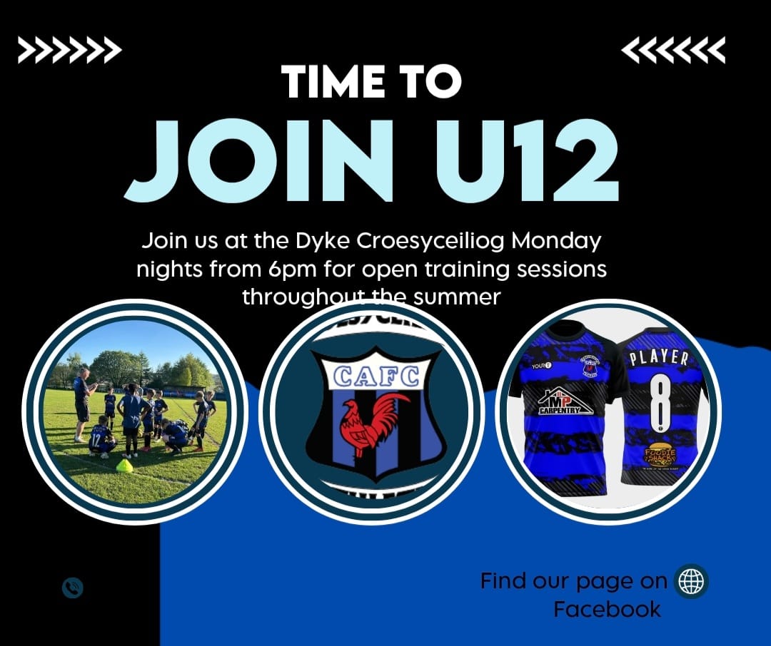Our Under 12s are looking to add to the talented group.

Pre season starts Monday 7th July  6pm at the Dyke.

Please DM or contact Leon on +447544743389