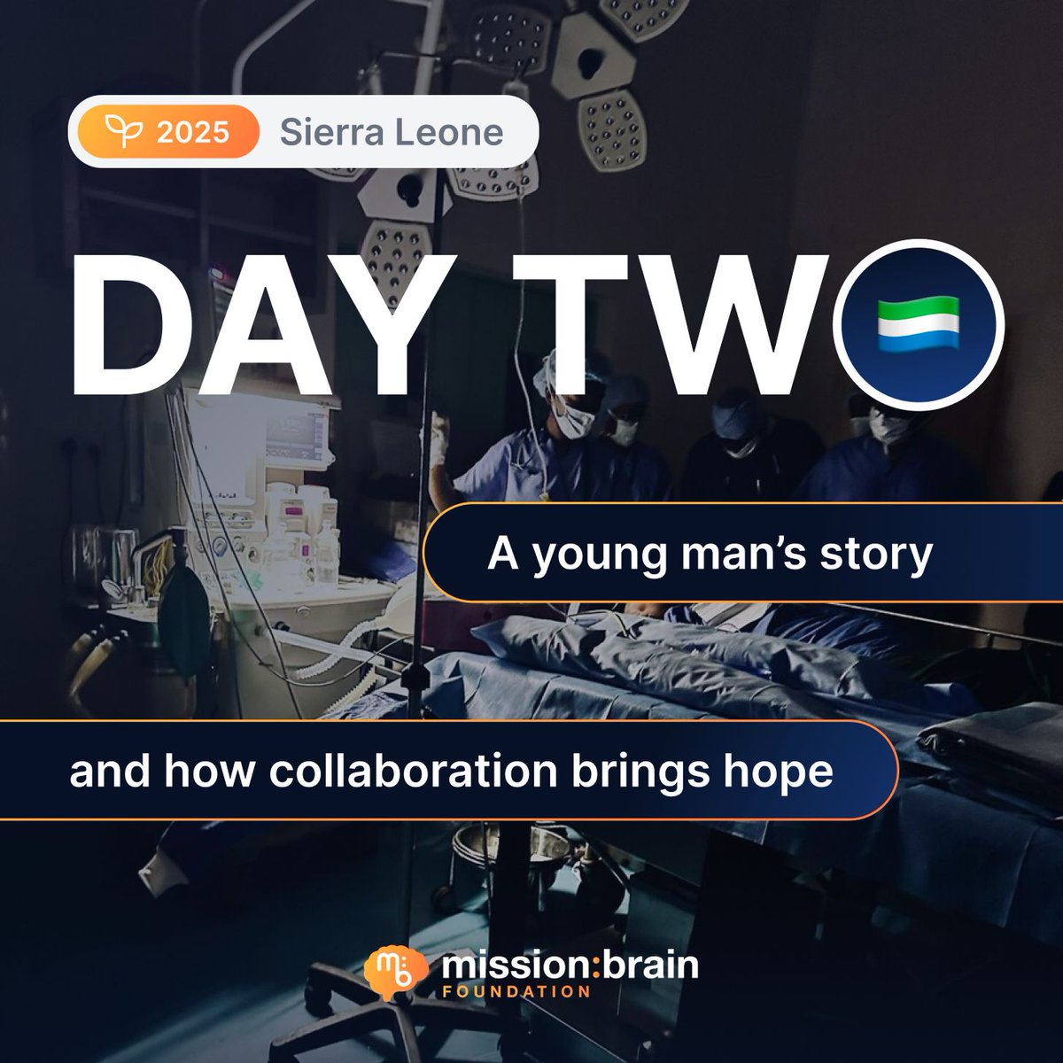missionbrainorg's tweet image. Today, meet our second patient in Sierra Leone: a palm oil harvester who fell from a tree, fracturing his spine.
His uncle carried him miles to Connaught—his first time in the city. After surgery, he moved his legs.
The cost? $300, covered by an MB donor. Follow along for more!