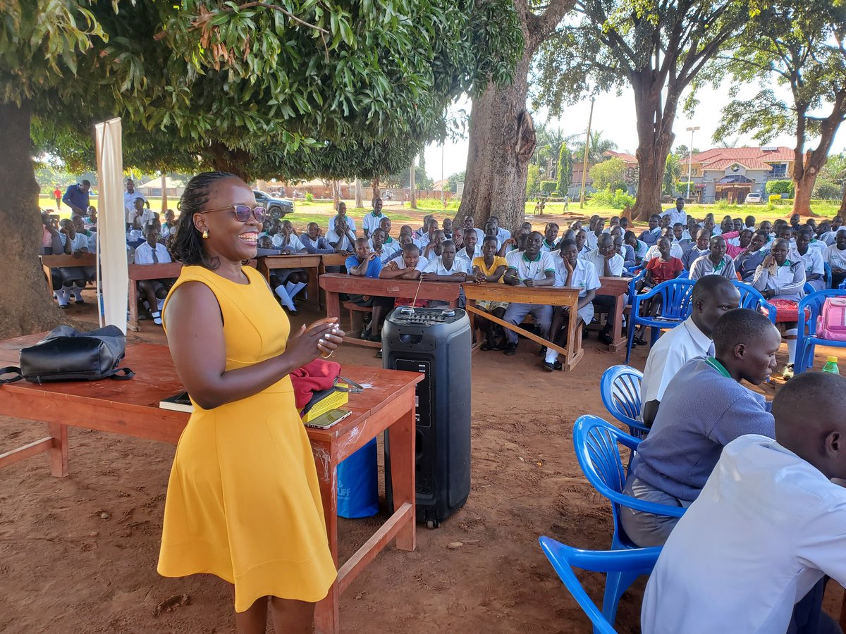 simonkakaum's tweet photo. Today, the @IraUganda Gulu Regional team led by Cynthia Ayero interacted with the students &amp; Staff of Pece Secondary School, Demonstrating the  importance of insurance through the #ResilientMe Game, after being welcome by Ms Gloria oyella,the H/T. @The_UIA @IraUganda @MegafmGulu https://t.co/LxLJ6AkFfZ