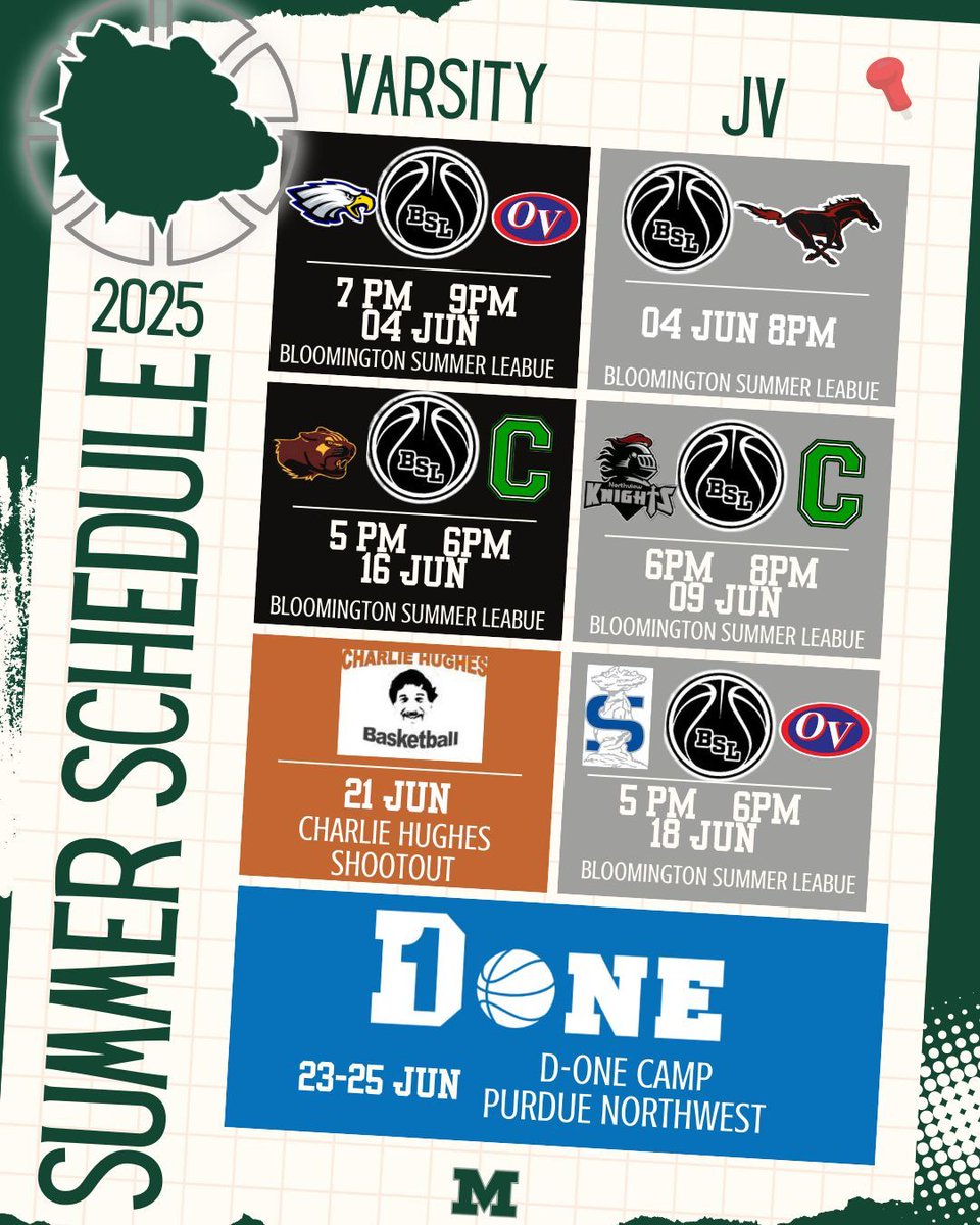Your dogs return to action tonight at the Bloomington Summer League taking on Brown County and Owen Valley. 

Here is the full summer Varsity and JV schedule for the dogs!  

@monroviasports
@monrovianews