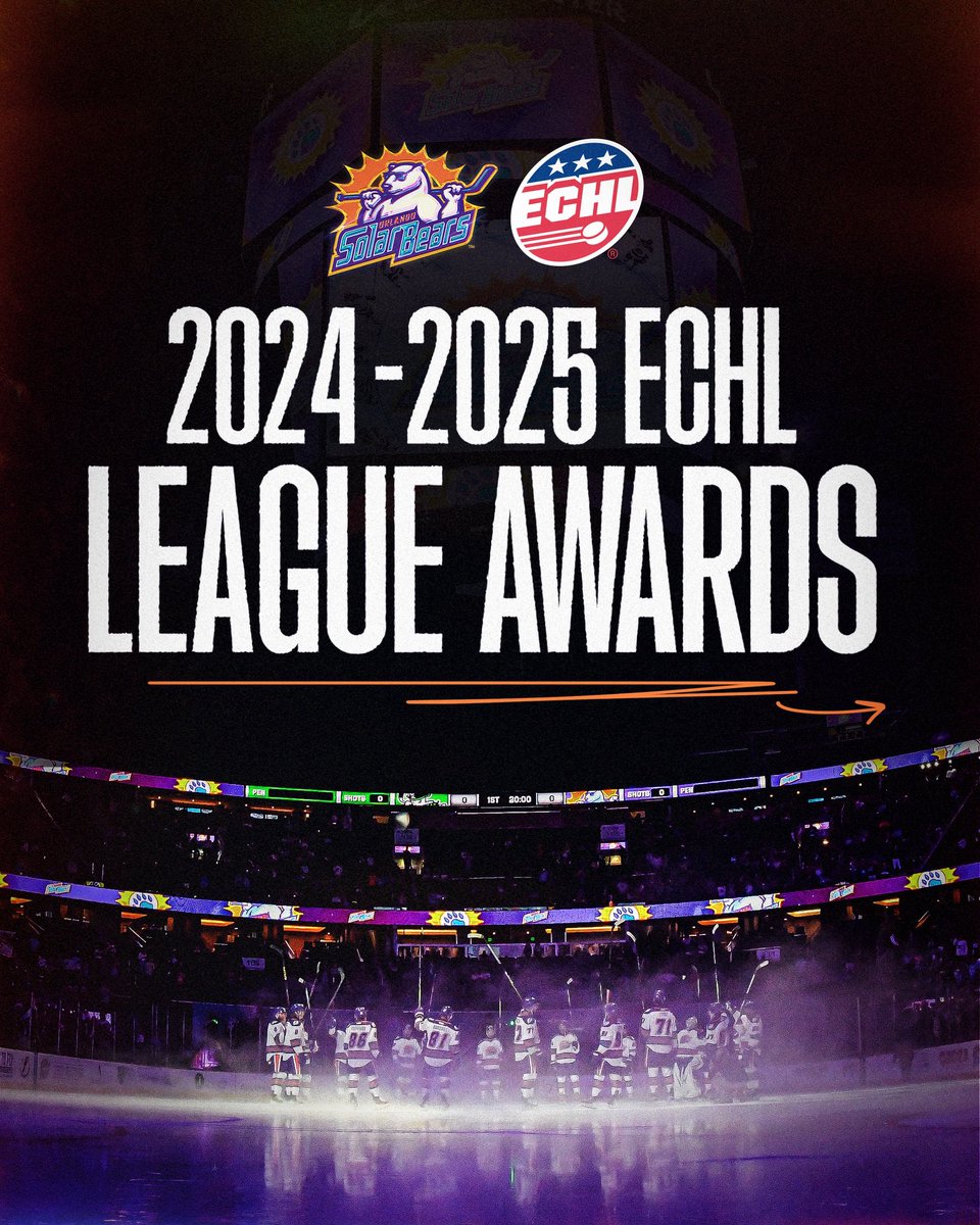 The Solar Bears have been nominated for several <a href="/ECHL/">ECHL</a> League Awards for the 24-25 Season🏅 

We have been nominated for:
• Marketing Team of the Year 
• Most Creative Ticket Package - Sunday Funday
• Game Operations Team of the Year
• Social Media Team of the Year
•
