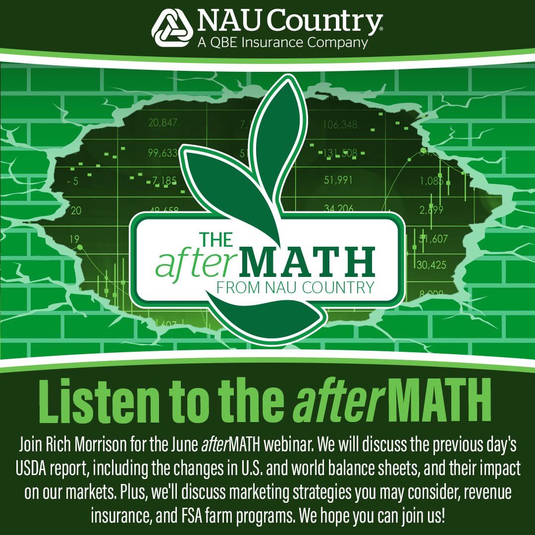 NAU Country’s Rich Morrison holds a monthly webinar recapping the USDA report and agricultural news you can use. The next afterMATH webinar is Friday, June 13, 2025. Register at naucountry.com/commodity/port….
#Agriculture #GrainMarket #afterMATH
