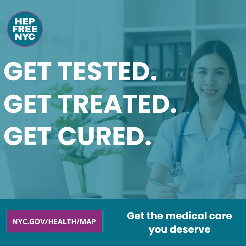 Get Tested. Get Treated. Get Cured. Hep C rarely shows symptoms but can cause serious liver damage over time. Early testing leads to early treatment and Hep C is curable. Take control of your health. Find services: nyc.gov/health/map