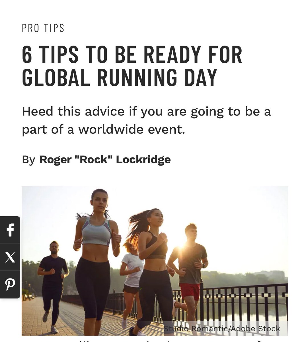 muscle_fitness's tweet image. 6 TIPS TO BE READY FOR GLOBAL RUNNING DAY

Heed this advice if you are going to be a part of a worldwide event.
By Roger "Rock" Lockridge
@rocklockridge @SageCanaday 

Read Article 
muscleandfitness.com/athletes-celeb…

#distancerunning #running #runningtips #globalrunningday