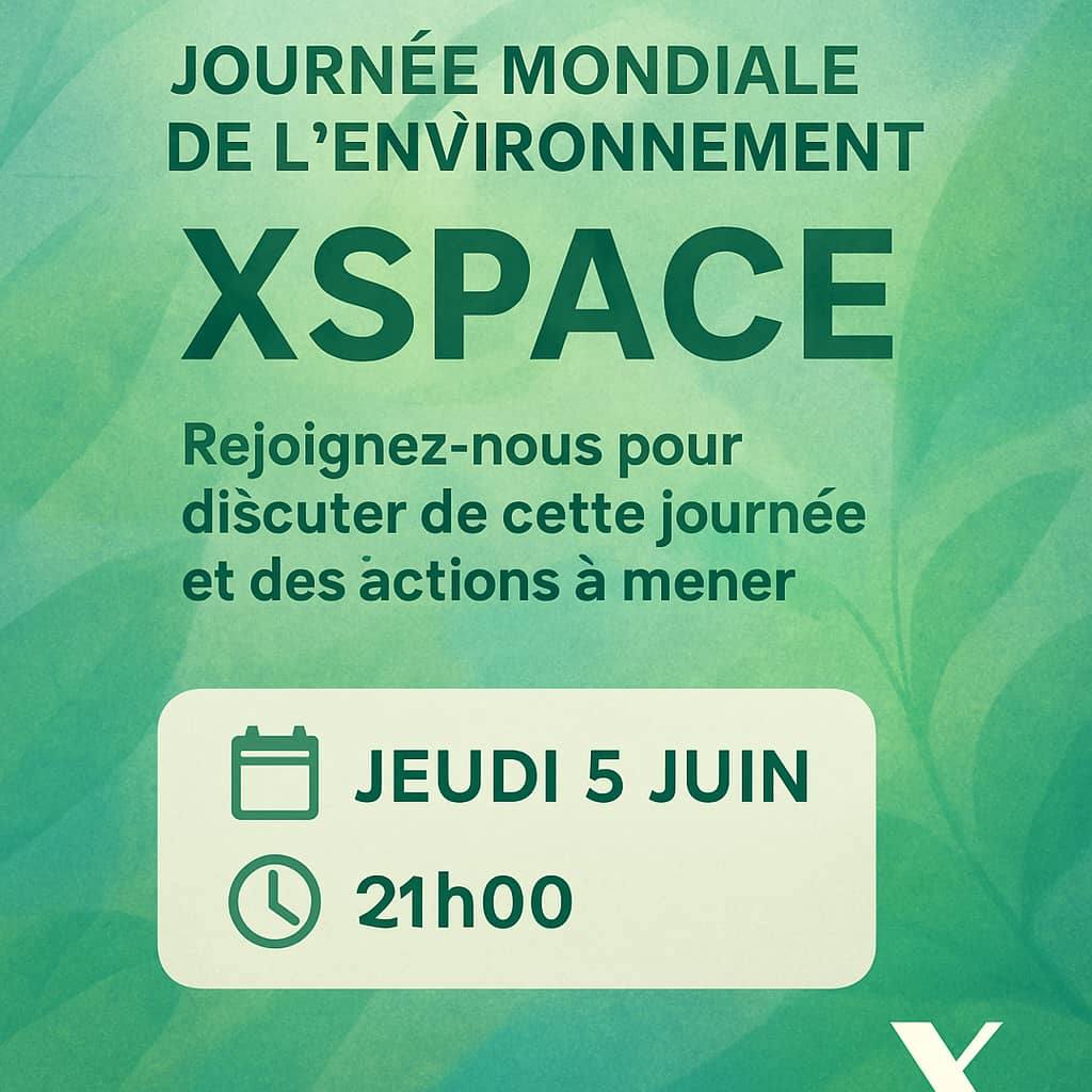 Rejoins-nous dans ce XSpace Spécial
x.com/i/spaces/1YqGo…

🌍 JOURNÉE MONDIALE DE L’ENVIRONNEMENT 2025

🎙️ Thème : “Communiquer pour la Terre : amplifier nos voix, valoriser nos actions”

📅 Jeudi 5 juin 2025
🕕 21h00 (heure de Kinshasa)
📍 Espace audio sur X (ancien Twitter)