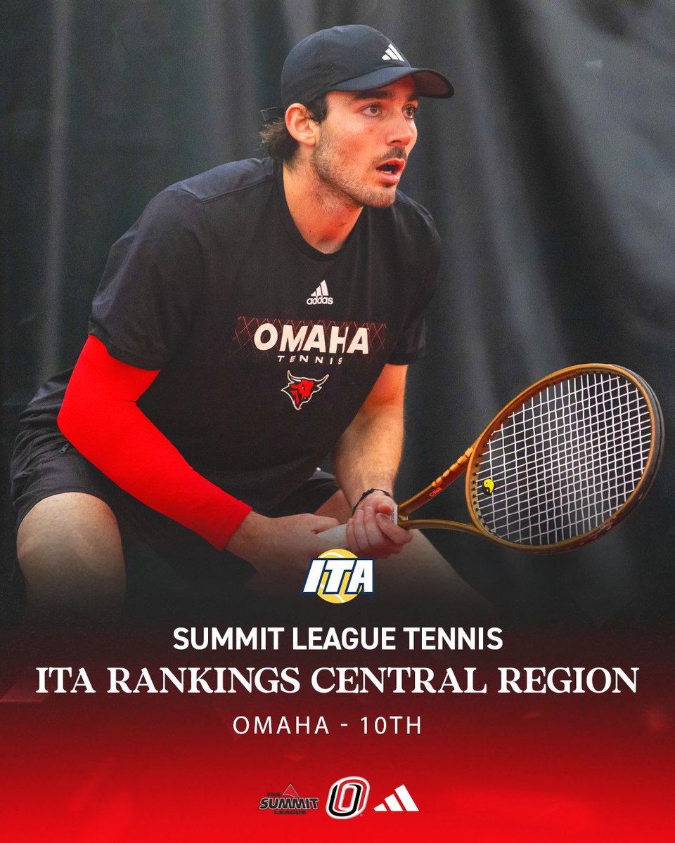 📈 | #Omaha men's tennis has been ranked 10th in the June 2025 <a href="/ITA_Tennis/">ITA</a> Central Region Rankings🤘

2️⃣ | No. 1 doubles pair Mikhail Korkunov and Bryan Kuntz ranked sixth in Central Regional, the highest in program history‼️

Learn more at OMavs.com.

#GoMavs