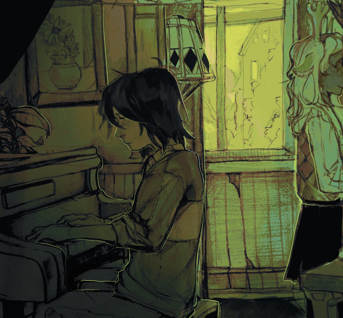 toniclock's tweet image. deltarune (after a 100 years)