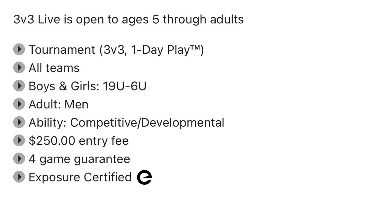 Interested in 3v3 soccer? June 7 3v3 Live soccer event at the Woehrle Athletic Complex in Jeffersonville.

Registration will close on Thursday at 12:00pm. 

Registration link: soccer.exposureevents.com/239271/3v3-liv…
