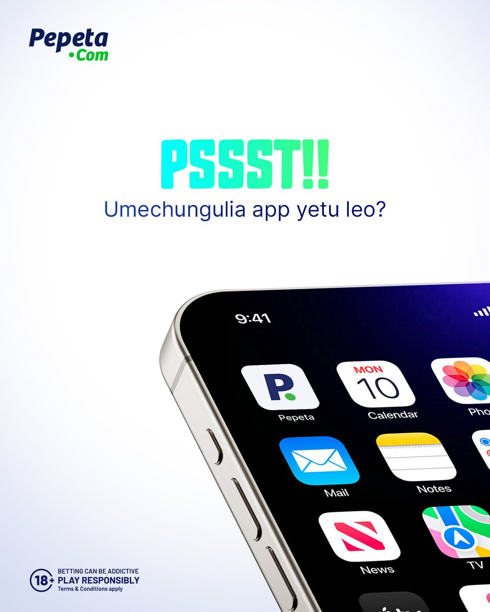 Umepita pepeta.com leo?
Mali safi imeland🫣

Ebu ingia ujionee, hatutaki kukua spoilers😅
Usisahau kuchanua your friends ukishapata mazuri uko 😉 
#HakunaKungoja