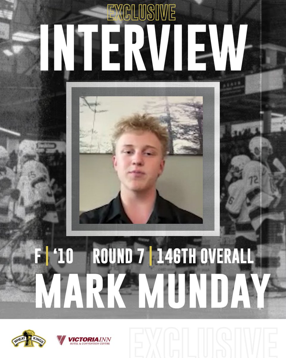 bdnwheatkings's tweet photo. 🎙️ The Voice of the Wheat Kings, Rob Mahon, sat down with Mark Munday, our 146th overall pick in Round 7 of the WHL Draft!

🔗 Watch the full interview on the BWK Website! Link in bio https://t.co/SXgIBOLrsO