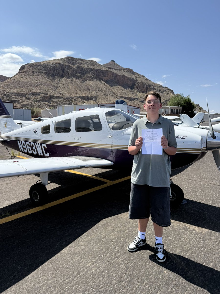 Another private pilot joins the family! This kid worked hard - using all his days off school and weekends to learn to fly. He set a goal to finish by summer, and today his hard work paid off. Delta, please reserve a seat for him in a couple of years :)