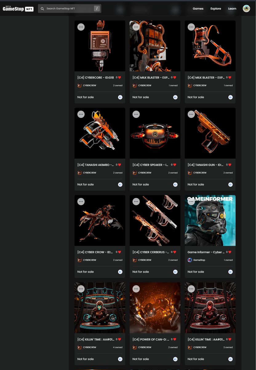 HeartAttaq's tweet photo. @CYBERCREWNFT @GameStopNFT @opensea Collector Infinitus 🫀💀 https://t.co/HldJ344VWS